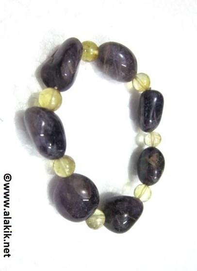 Picture of Amethyst Tumble with Citrine Beads Bracelet