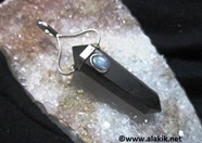 Picture of Black Tourmaline with Moonstone Dpoint pendant