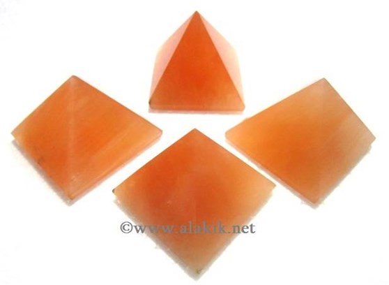 Picture of Orange Selenite Pyramids