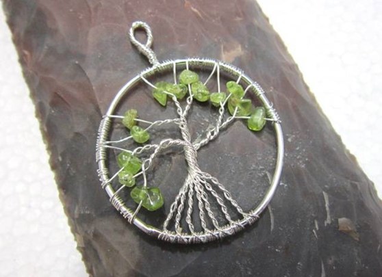 Picture of Peridot Tree of Life Pendant