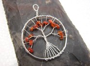 Picture of Red Carnelian Tree of Life Pendant