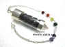 Picture of Blue Jade Chips Chamber Pendulum with chakra chain, Picture 1
