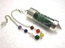 Picture of Green Jade Chips Chamber Pendulum with chakra chain, Picture 1