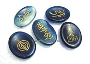 Picture of Blue Chalcedony 5pcs Usai Worrystone Set