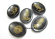 Picture of Black Agate 5pcs Usai Worrystone Set