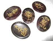 Picture of Red Tiger Eye 5pcs Usai Worrystone set