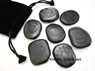 Picture of Black Obsidian Chakra Emboss set with pouch, Picture 1