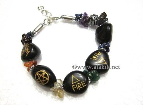 Picture of 5 Element Tumble  chakra fuse wire bracelet