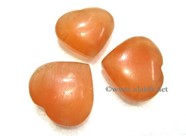 Picture of Orange Selenite Puff Hearts