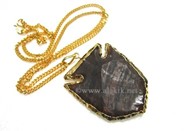 Picture of Fish Electroplated Arrowhead pendant with chain