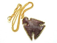 Picture of Thunder bird eletroplated arrowhead pendant with chain