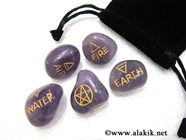 Picture of 5 Element Amethyst Tumble Set with pouch