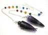 Picture of Amethyst Bullet Pendulum with chakra chain, Picture 1