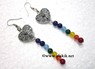 Picture of Chakra Onxy Earring with Connecting Heart, Picture 1