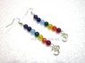 Picture of Chakra Onyx Beads Earring with  Penctacle, Picture 1