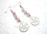 Picture of Rose Quartz Earring with Pentacle, Picture 1