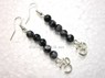 Picture of Snowflake obsidian Earring with OM, Picture 1
