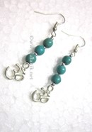 Picture of Turquoise Beads Earring with Om