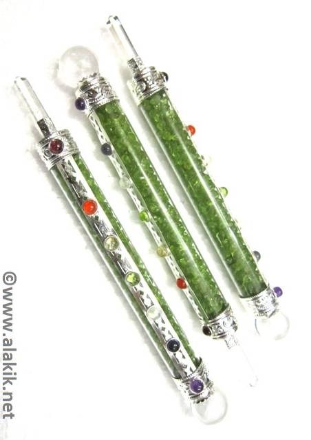 Picture of Peridot Chips  Glass Chakra stick