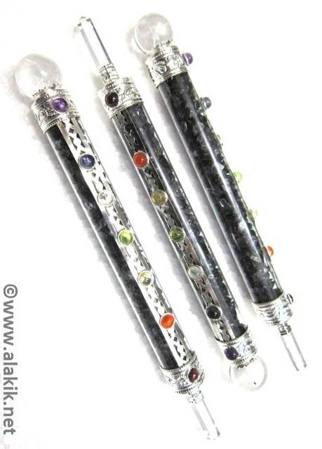 Picture of Iolite Chips  Glass Chakra stick