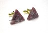 Picture of Lepidolite Triangle Shape cufflinks, Picture 1
