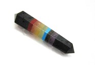 Picture of Black Tourmaline Chakra Double terminated wand