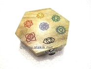 Picture of Hexagonal Engraved Chakra Colourful Box
