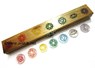Picture of Crystal Quartz Colouful Chakra Disc Set with Engrave chakra box, Picture 1