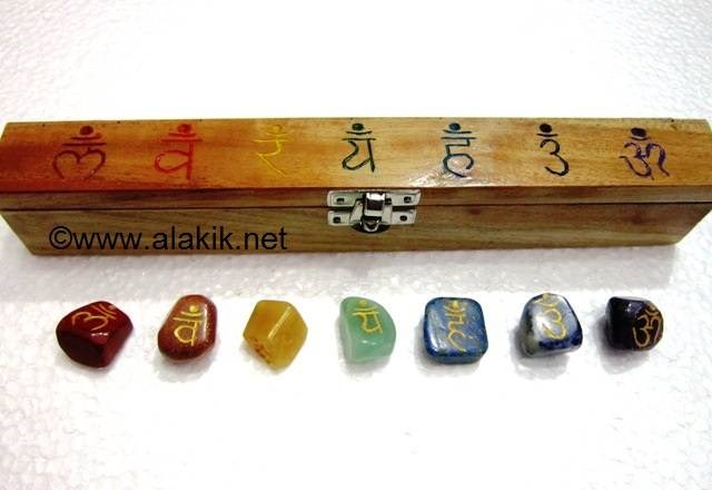 Picture of Engrave Sanskrit Tumble Set with Engrave Sanskrit Chakra Colourful 7hole box