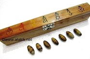 Picture of Lingam Sanskrit Set with Engrave Sanskrit Chakra Colourful 7 hole box