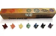 Picture of Merkaba Star Set with Engrave Chakra Symbol box