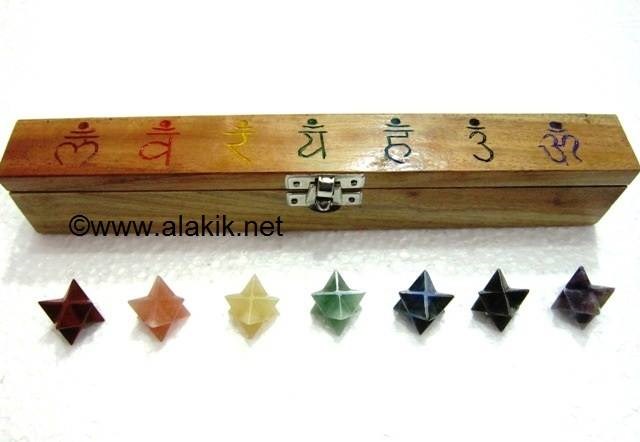 Picture of Merkaba Star Set with Engrave Sanskrit Symbol box