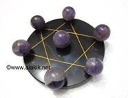 Picture of Pentagram Grid Disc with Amethyst Balls