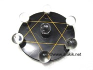 Picture of Pentagram Grid Disc with Crystal Quartz Balls