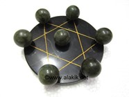 Picture of Pentagram Grid Disc with Labradorite Balls