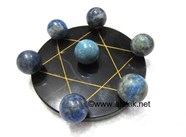 Picture of Pentagram Grid Disc with Lapis Lazuli Balls