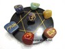 Picture of Pentagram Grid Disc with Chakra Sanskrit Tumble Set, Picture 1