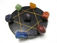 Picture of Pentagram Grid Disc with Chakra Tumble Set