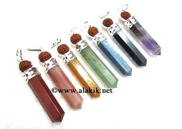 Picture of Chakra 2 pc Pendant Set with Rudraksha