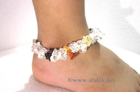 Picture of Crystal Quartz Chakra Chips Anklet