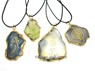 Picture of Agate Slice Electroplated USAI Pendant Set, Picture 1