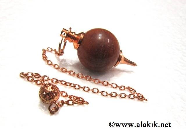 Picture of Peach Aventurine Bronze Ball Pendulum