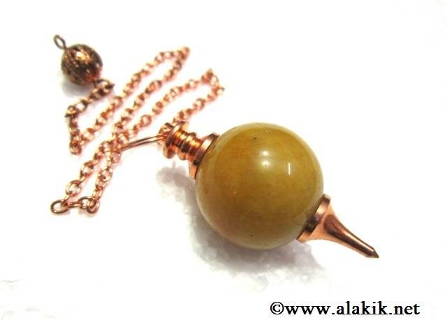 Picture of Yellow Jade Bronze Ball Pendulum