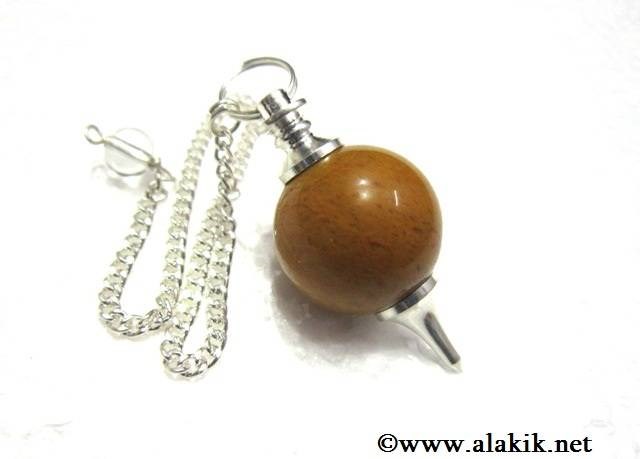 Picture of Yellow Jade Silver Ball Pendulum