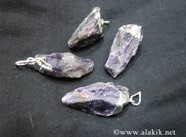 Picture of Silver Electroplated Amethyst Raw Pendants