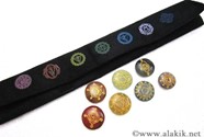 Picture of Pointed Engrave Chakra Disc with Colourful Printed Purse