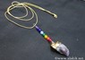Picture of Amethyst Gold Electro plated Natural Point Chakra Beaded pendant with chain, Picture 1