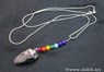 Picture of Amethyst Silver Electro plated Natural Point Chakra Beaded pendant with chain, Picture 1