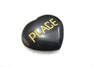 Picture of Black Jasper PEACE Pocket Heart Stone