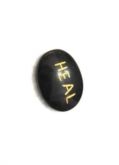 Picture of Black Agate HEAL Pocket Stone
